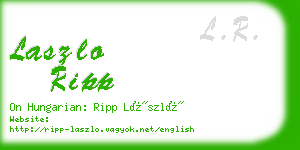 laszlo ripp business card